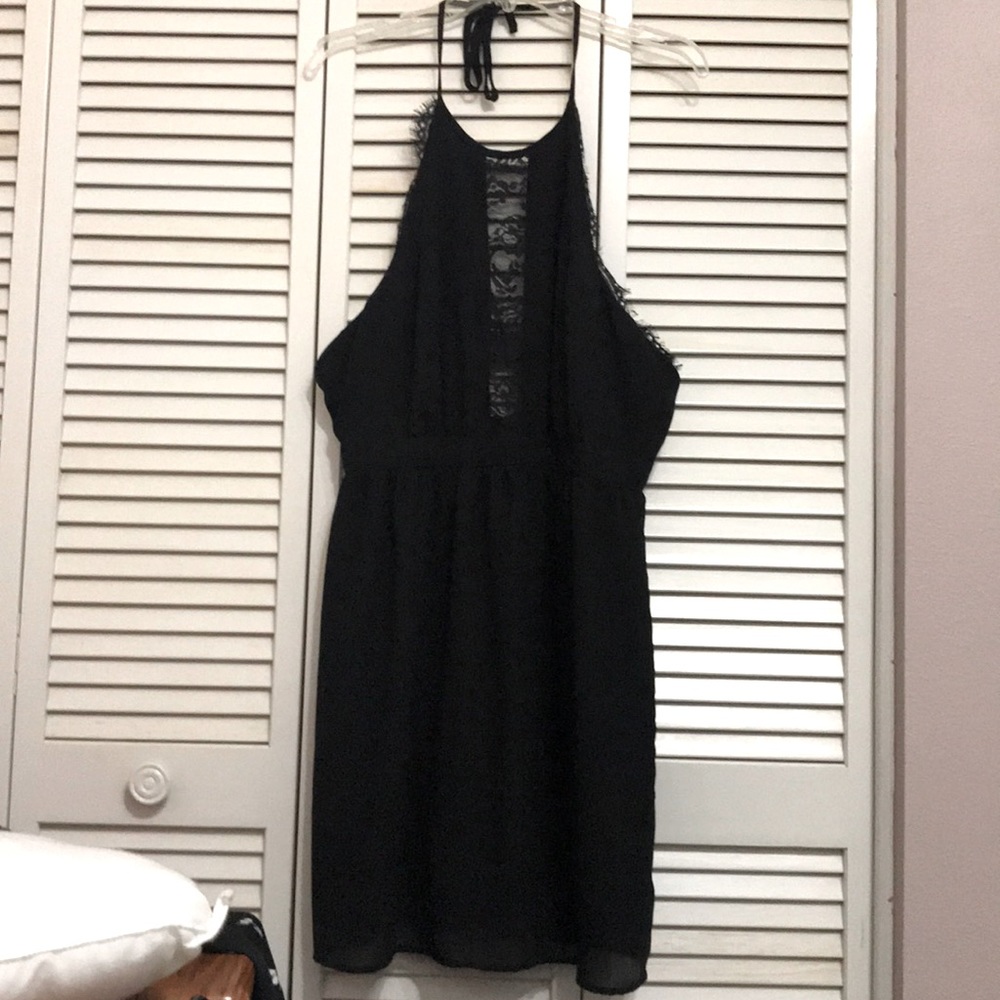 Halter LBD with lace